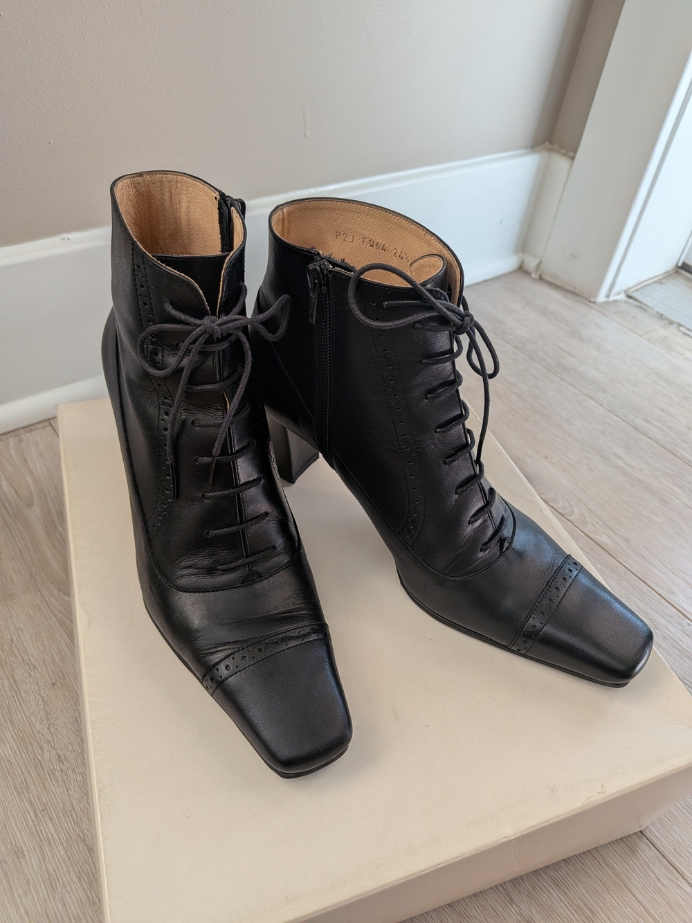 Made in Japan REGAL Leather Lace-Up Ankle Boots US 7.5 (24.5cm) Vibram Soles
